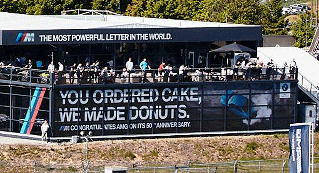 BMW-M congratula Mercedes-AMG… com donut!
