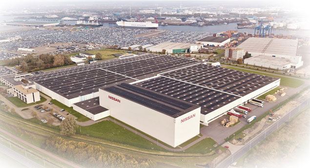 Nissan constrói o maior telhado solar na Holanda