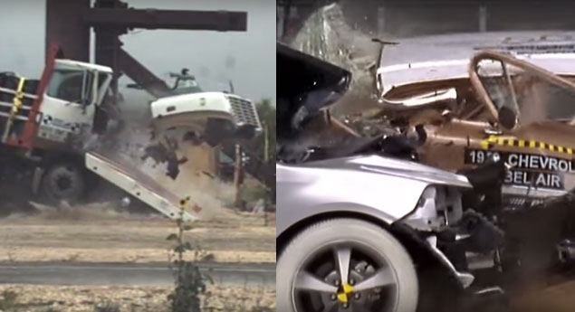 Crash-tests mostram a evolução do automóvel (22 vídeos)
