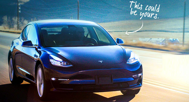 Sexto Tesla Model 3 produzido está em leilão