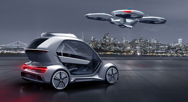 Audi e Airbus criam “dois em um” que é carro e helicóptero