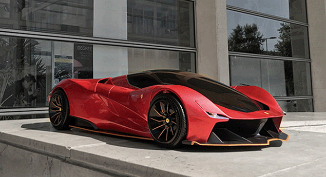 Veja este Ferrari elétrico à escala imprimido em 3D