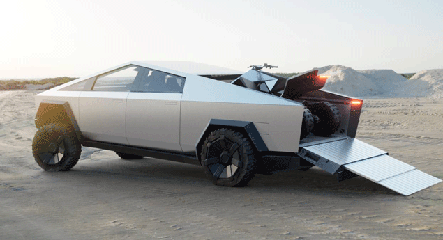 Tesla Cybertruck parece saída de um filme futurista…dos anos ’80