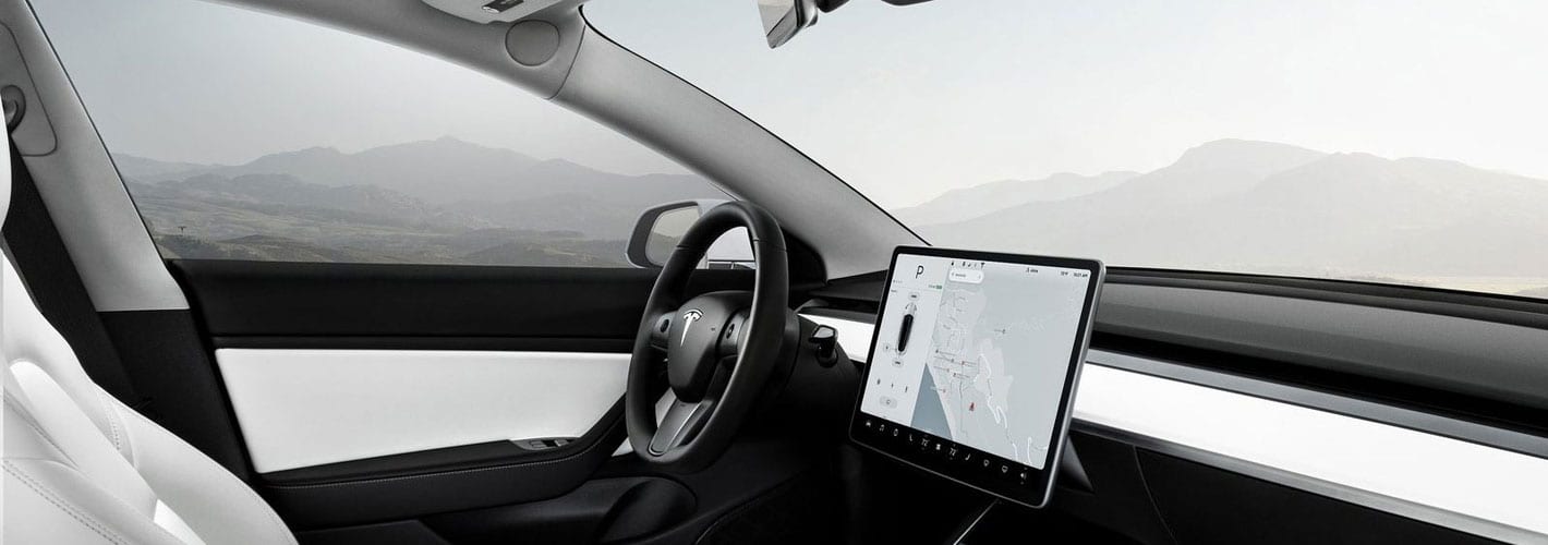 Tesla Model S interior header