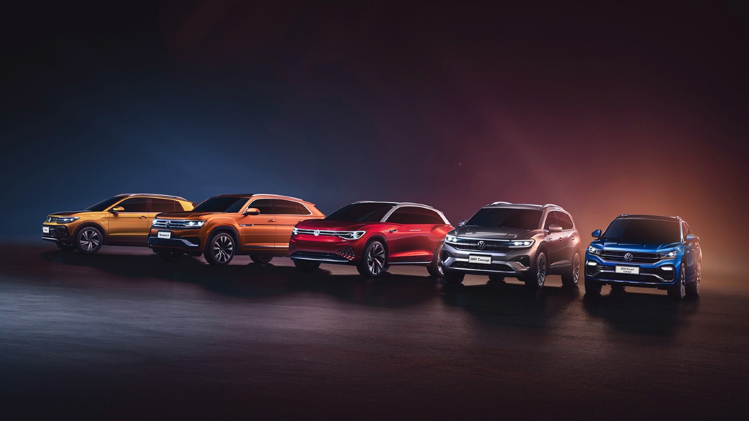 Apenas alguns dos muitos SUV que a Volkswagen comercializa a nível mundial