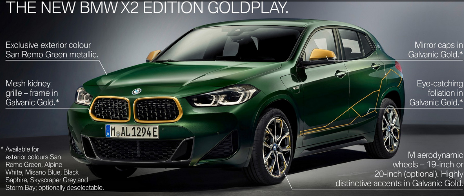 O BMW X2 Edition GoldPlay com as respectivas alterações