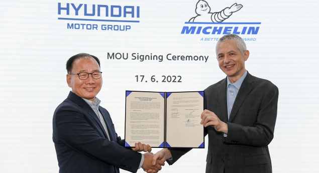 Hyundai e Michelin vão desenvolver pneus para veículos elétricos