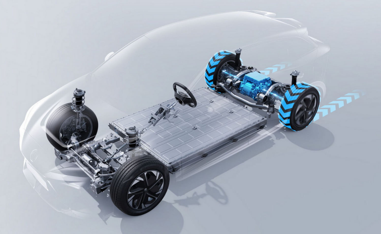 Although initially proposed with rear-wheel drive only, the new MSP platform also supports all-wheel drive solutions.