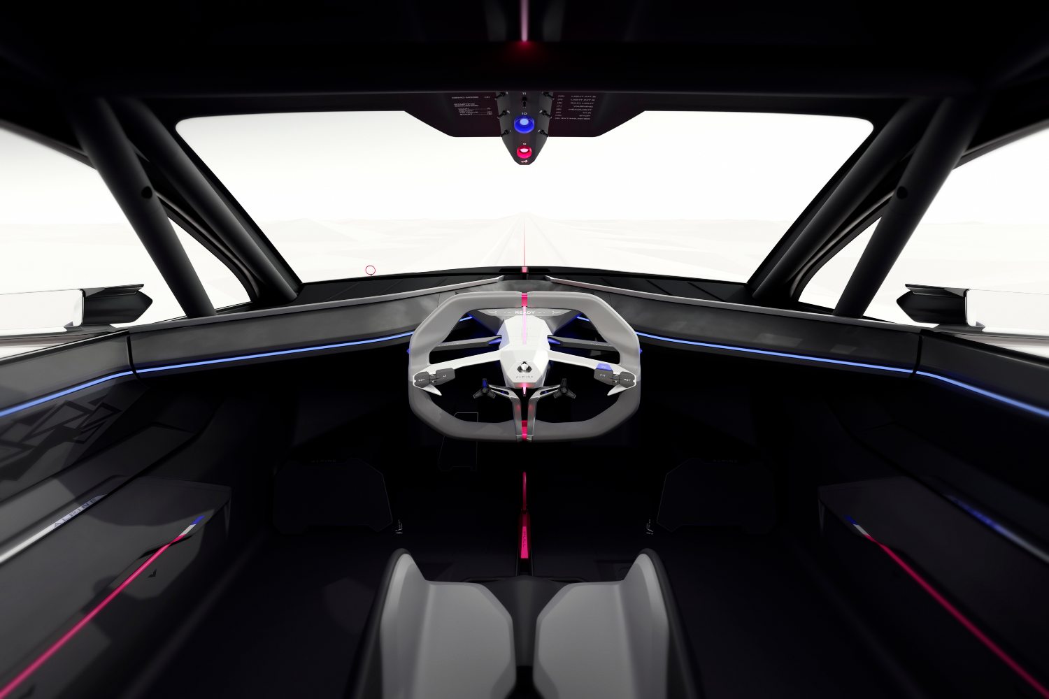 O interior é o aspecto mais conceptual (e distante da realidade) no Alpine A290 Beta